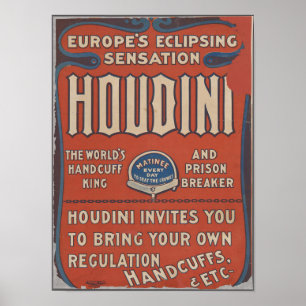 Pôster Houdini de excitação