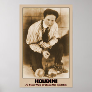 Pôster HOUDINI - Nenhuma parede de pedra ou corrente