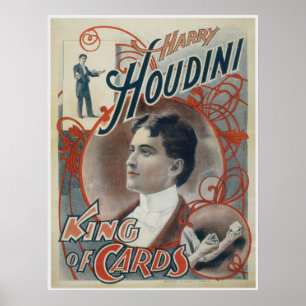Pôster Houdini ~ Vintage Maggie King of Cards