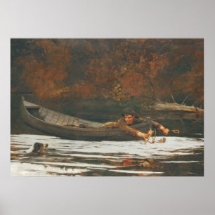 Pôster Hound and Hunter, 1892 (óleo na canvas)