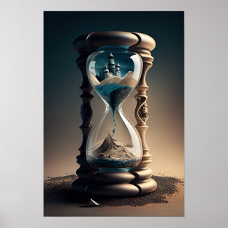 Poster Hourglass surrealista nº 1