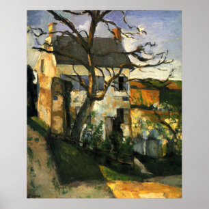 Poster House and Tree - Paul Cezanne - c1873