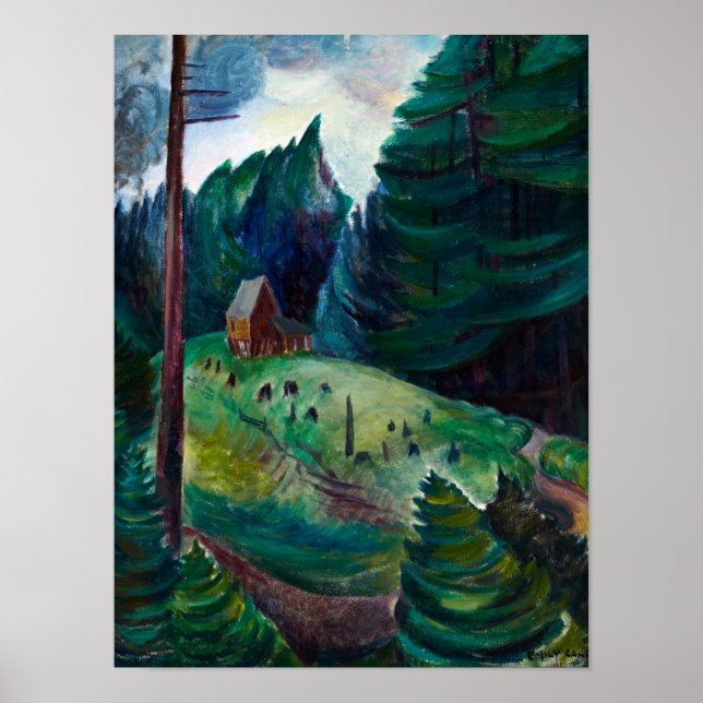 Poster House Near Woods, 1931, por Emily Carr (Frente)