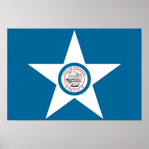 Poster Houston Flag