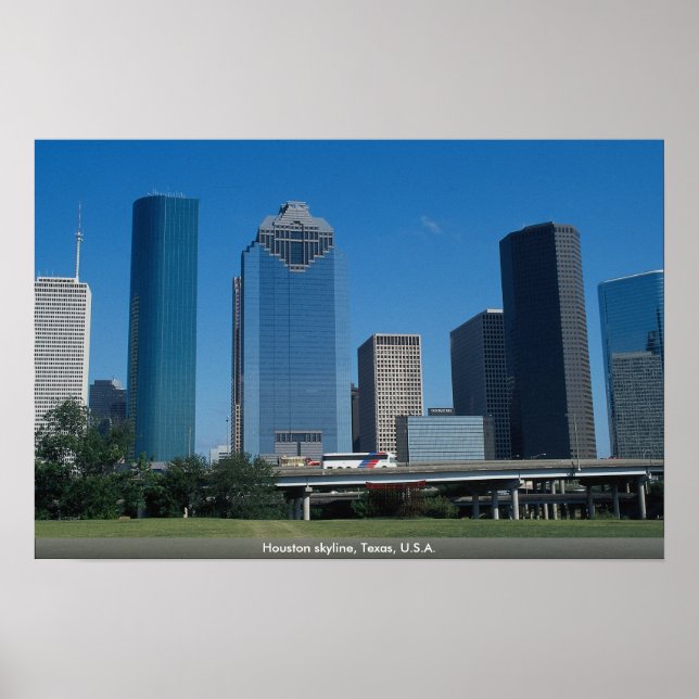 Poster Houston skyline, Texas, EUA (Frente)