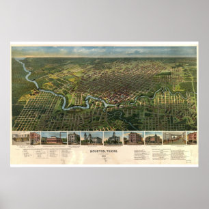 Pôster Houston, Texas… 1891