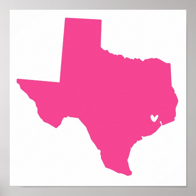 Poster Houston, Texas Love (Frente)