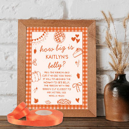 Poster How Big Is Mommy's Belly? Baby Shower Game
