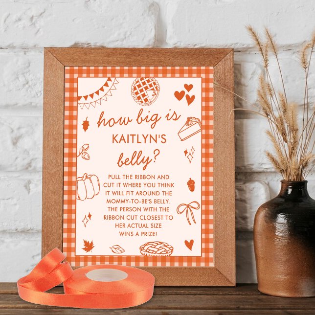 Poster How Big Is Mommy's Belly? Baby Shower Game (Criador carregado)