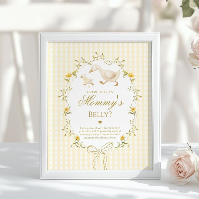 Poster How big is mommys belly Silly Goose gender neutral (Criador carregado)