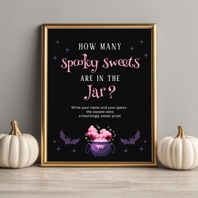Poster How Many Candies Halloween Baby Shower Game (Criador carregado)
