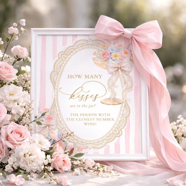 Poster How Many Kisses Are In The Jar Champagne (Criador carregado)