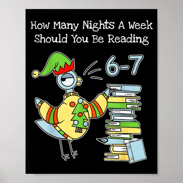 Poster How Many Nights A Week Should You Be Reading 6–7 F (Frente)