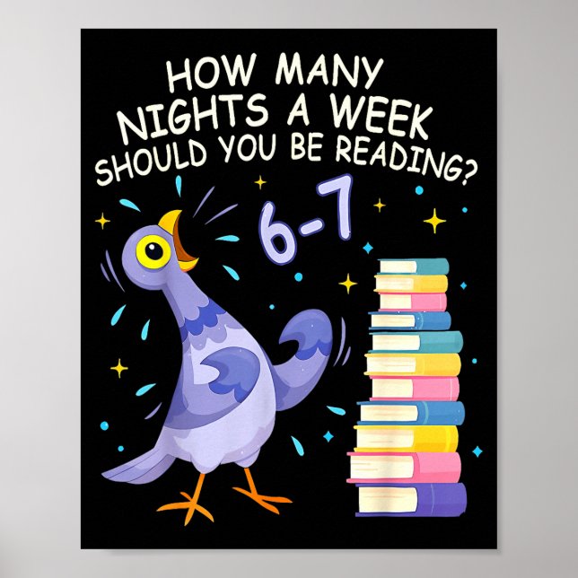 Poster How Many Nights A Week Should You Be Reading 6–7 M (Frente)