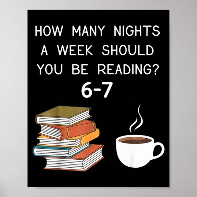 Poster How Many Nights Should You Be Reading 6-7  (Frente)