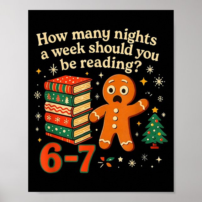 Poster How Many Nights Should You Be Reading 6 7 Gingerbr (Frente)
