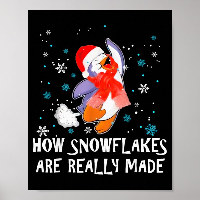 Poster How Snowflakes Are Really Made Snowman Funny Chris (Frente)