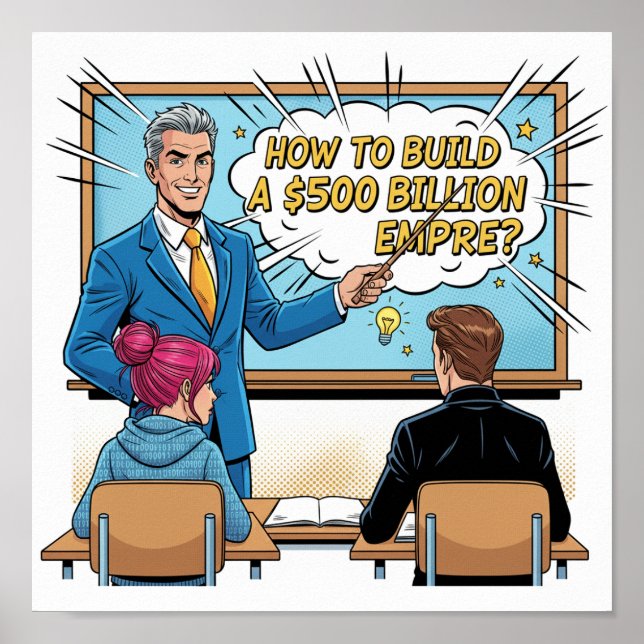 Poster How to Build a $500 Billion Empire Retro Pop Art (Frente)