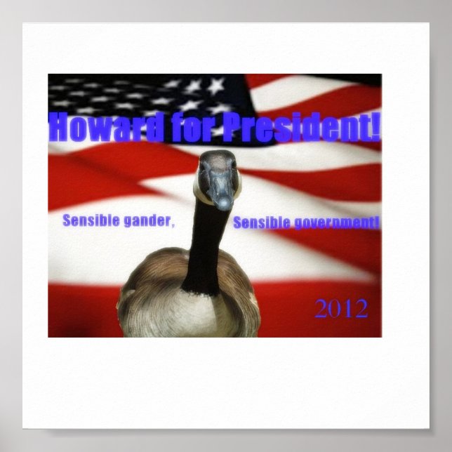 Pôster Howard para o Presidente 2012 (Frente)