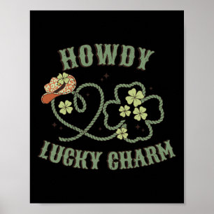 Poster Howdy Lucky Charm Rua Ocidental Patrick Day Shamro
