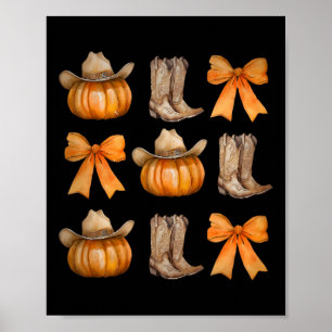 Poster Howdy Pumpkin Western Fall Arco Thanksgivi