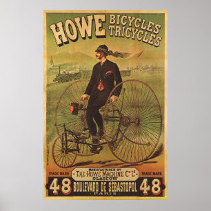 Poster Howe Bicicletas Vintage