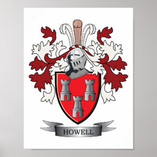 Pôster Howell Family Crest Casaco de Armas