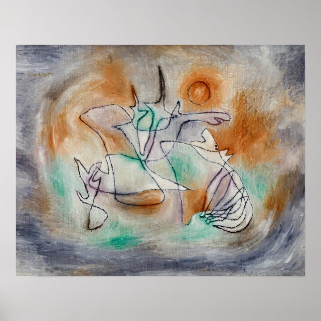 Poster Howling Dog (1928), por Paul Klee (Frente)