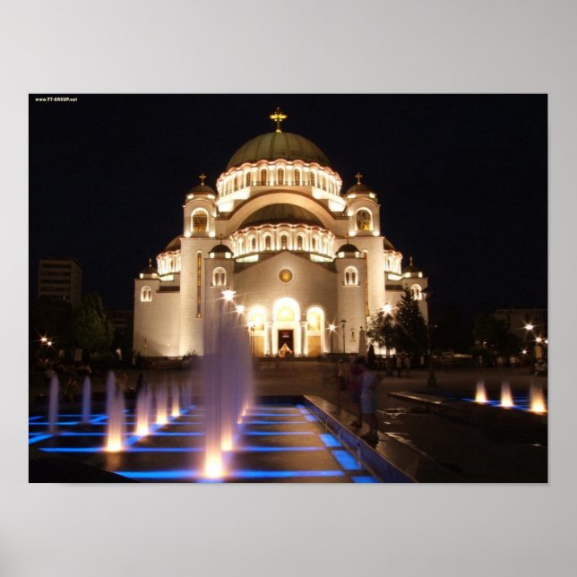 Poster Hram Svetog Save Beograd Srbija (Frente)