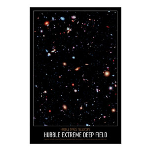 Pôster Hubble Astronômico de Alta Res Extreme Campo Profu