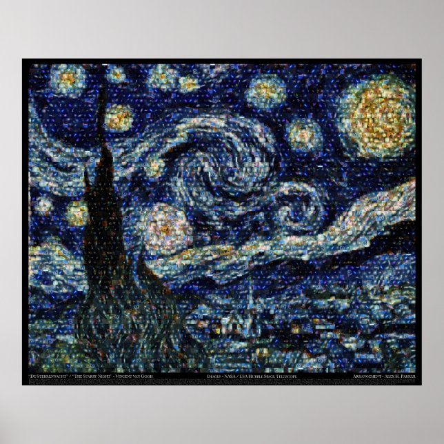 Pôster Hubble Starry Night (29,3"x24") (Frente)
