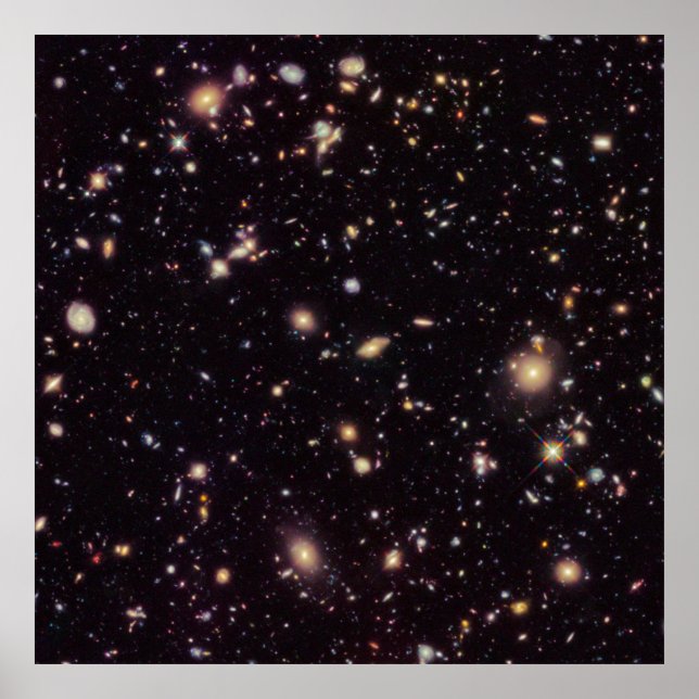 Pôster Hubble Ultra Deep Field (HUDF) 2012 [Impressão] (Frente)