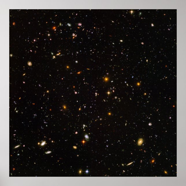 Pôster Hubble Ultra Deep Field (HUDF) [Impressão] (Frente)