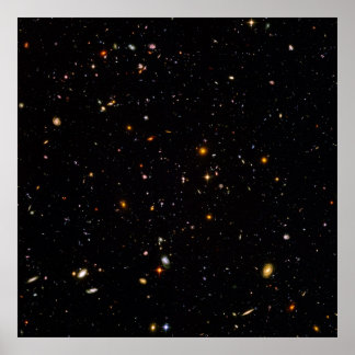 Pôster Hubble Ultra Deep Field View of 10,000 Galaxies