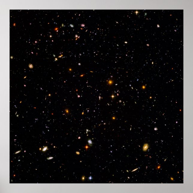 Pôster Hubble Ultra Deep Field View of 10,000 Galaxies (Frente)