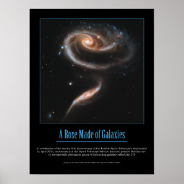 POSTER HUBBLE - UM ROSA FEITO POR GALÁXIAS