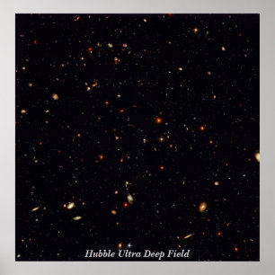 Pôster HubbleUltraDeepField, campo ultra profundo de