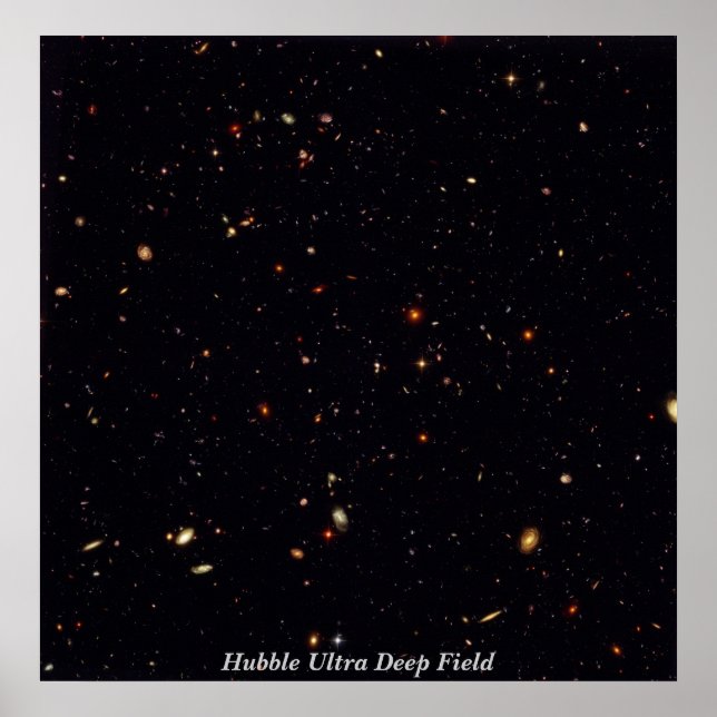 Pôster HubbleUltraDeepField, Hubble Campo Ultra Profundo (Frente)