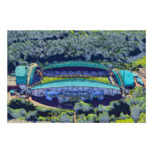 Pôster Huddersfield Kirklees Stadium Arquitetura Aérea