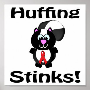 Poster Huffing Cheira a Design de Consciência do Skunk