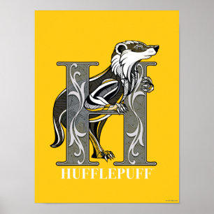 Poster HUFFLEPUFF™ Crosshatch Emblem