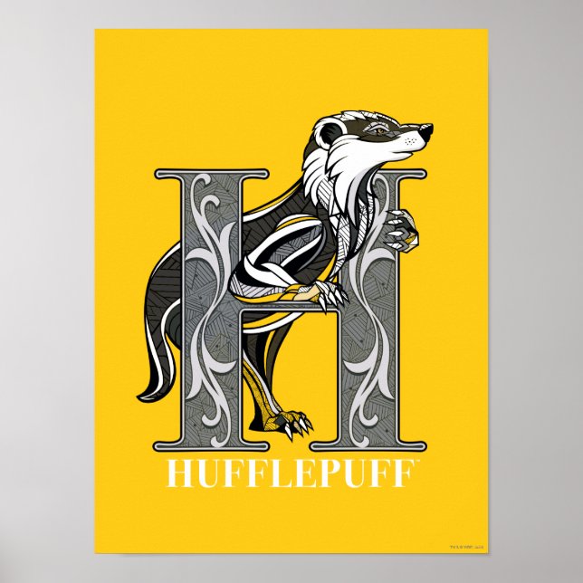 Poster HUFFLEPUFF™ Crosshatch Emblem (Frente)