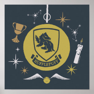 Poster HUFFLEPUFF™ Holiday Bauble Graphic
