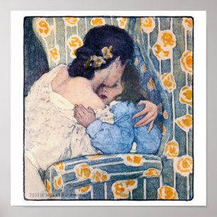 Poster Hug e Kiss, Jessie Willcox Smith