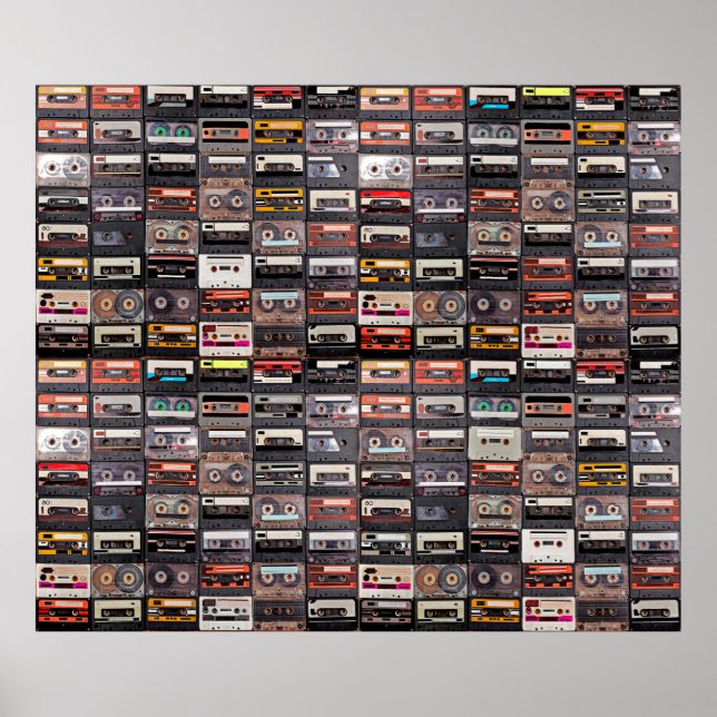 Poster Huge collection of audio cassettes (Frente)