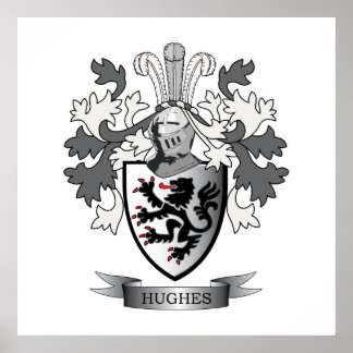 Poster Hughes Family Crest Casaco de Armas