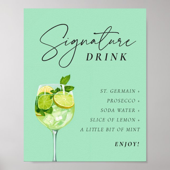 Poster Hugo Spritz Sinal Signature Drink Casal Chá (Frente)