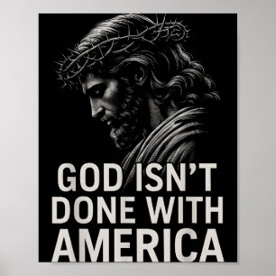 Poster Hugvyn Deus Não Terminou Com A Fé Cristã Americana