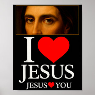Poster Hugvyn Eu Amo Jesus Eu Amo Jesus Fé Americano C