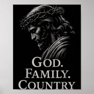 Poster Hugvyn God Family Country Jesus Christian Faith Mi